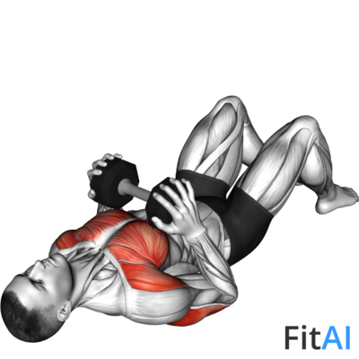 Dumbbell Squeeze Press on Floor