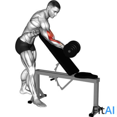 Dumbbell One Arm Zottman Preacher Curl