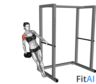 Dumbbell One Arm Leaning Lateral Raise