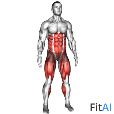 Bodyweight Squat to Front Leg