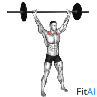Barbell Overhead Shrug