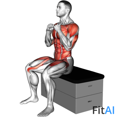 Sitting Punch Knee Tap on a padded stool