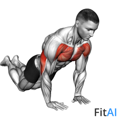 Close-grip Push-up (on knees)