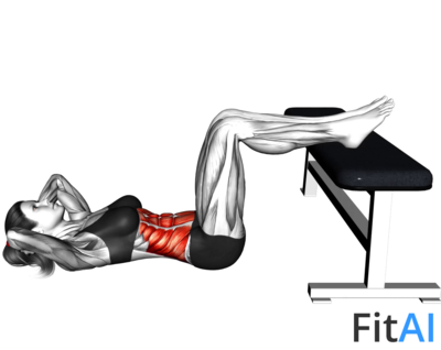 Floor Crunch Feet on Bench