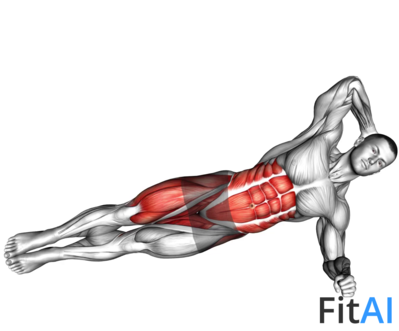 Elbow to Knee Side Plank Crunch