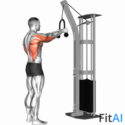 Cable Straight Arm Pulldown (Rope)