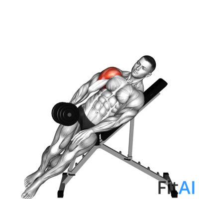 Dumbbell Incline One Arm Lateral Raise
