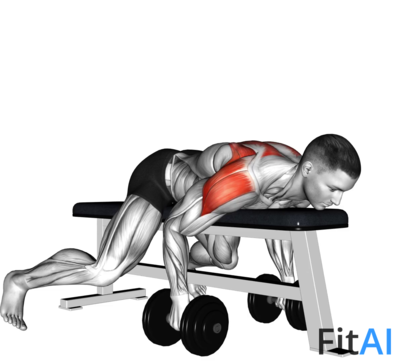 Dumbbell Lying Rear Lateral Raise