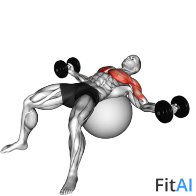 Dumbbell Fly on Stability ball