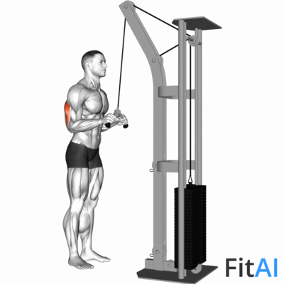 Cable Triceps Pushdown (V-bar)