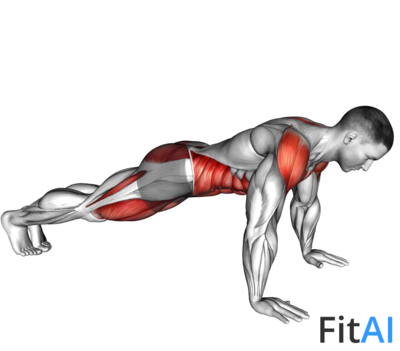 Front Plank to Toe Tap