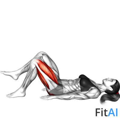 Glute Bridge One Leg on Floor (bent knee)