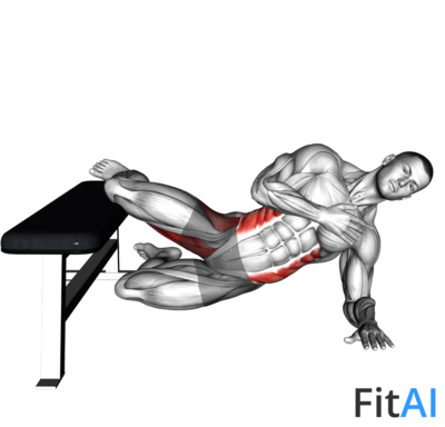 Side Plank Hip Adduction (bent knee)