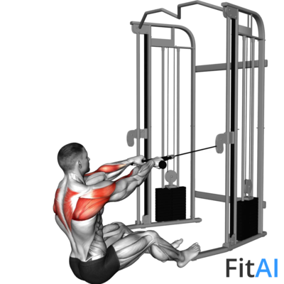 Cable Seated Face Pull (Rope)