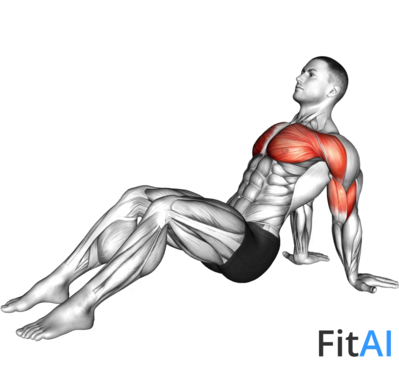 Seated Shoulder Flexor Depresor Retractor Stretch Bent Knee