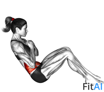 Russian Twist with Hands on Chest