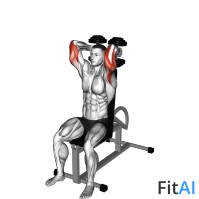 Dumbbells Seated Triceps Extension