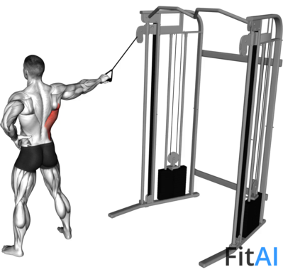One Arm Side Straight Arm Lat Pulldown