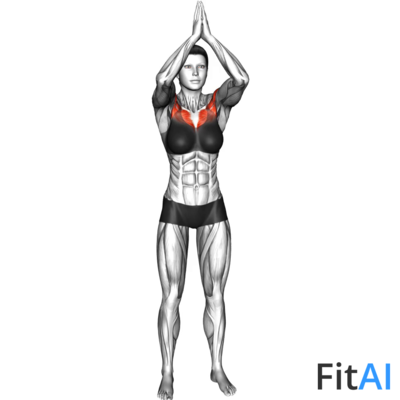 Palms Above Head Elbow Squeeze