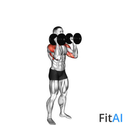 Dumbbell Standing Palms In Press
