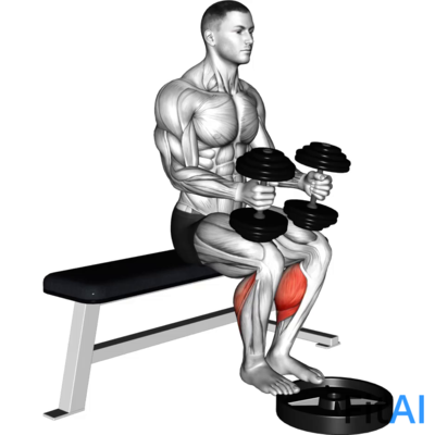 Dumbbell Seated Calf Raise