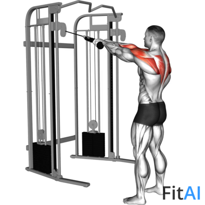 Cable Standing Rear Delt Row (Rope)