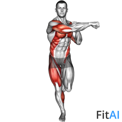 One Leg Balance Cross Punch