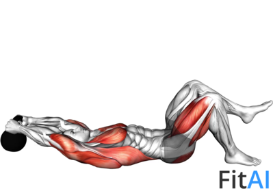 Kettlebell One Leg Glute Bridge Pullover