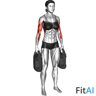 Bottle Weighted Armpit Row