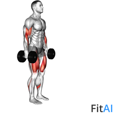 Dumbbell Lunge with Bicep Curl