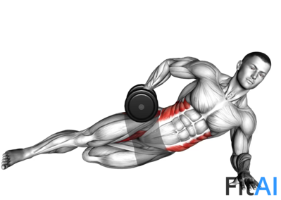 Dumbbell Side Bridge with Bent Leg