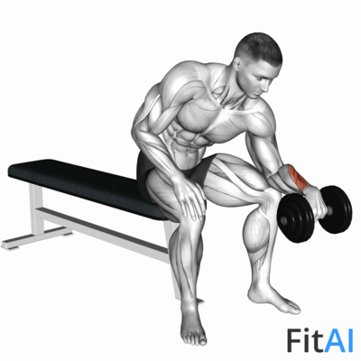 Dumbbell One arm Reverse Wrist Curl