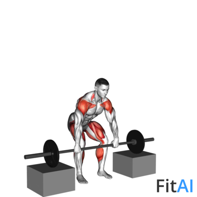 Barbell Power Snatch From Blocks