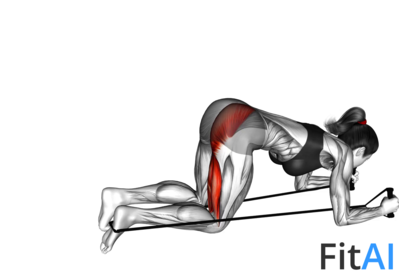 Band kneeling rear kick