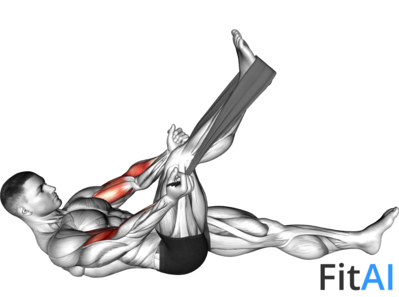 Lying Biceps Curl with Towel