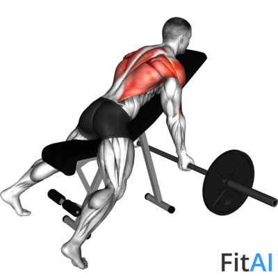 Barbell Reverse-Grip Incline Bench Row