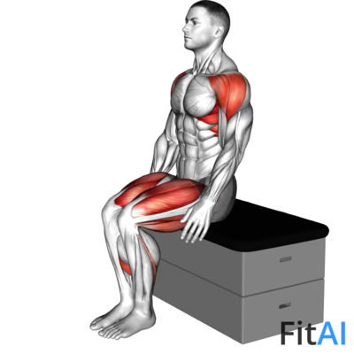 Sitting Lateral Raise StepOut on a padded stool