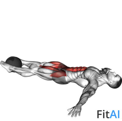 Medicine Ball Lying Leg Raise