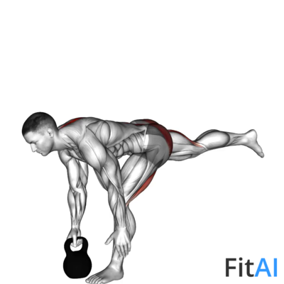 Kettlebell One Legged Deadlift