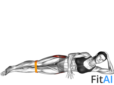 Resistance Band Lying Leg Raise