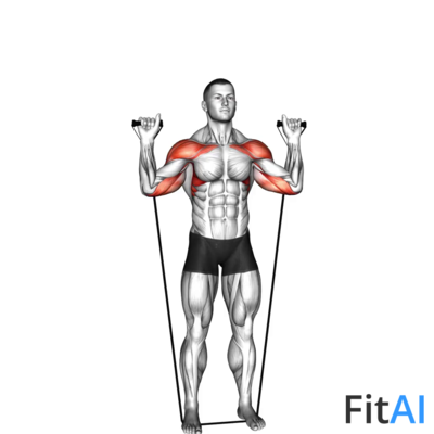 Band Behind Neck Shoulder Press