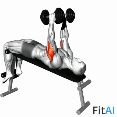 Dumbbell Decline Triceps Extension