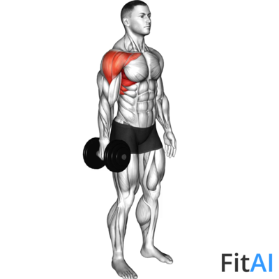Dumbbell One Arm Neutral-Grip Front Raise