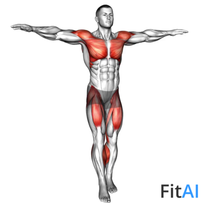 Alternate Front Kick in Place with Arm Circles