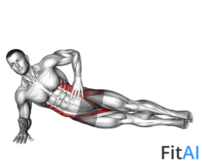 Side Plank Leg Lift (left)