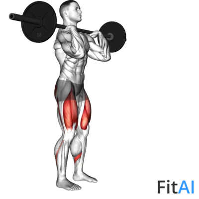 Barbell Front Rack Lunge