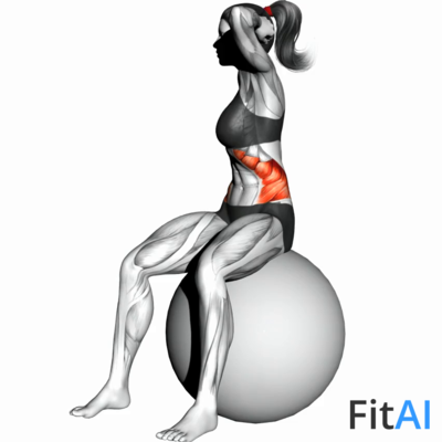 Seated Twist (on stability ball)