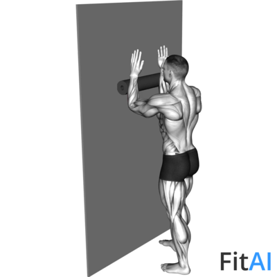 Roll Forearms Standing Against Wall