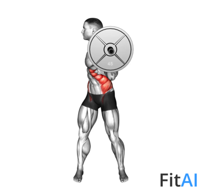 Barbell Standing Twist