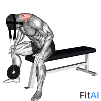 Weighted Seated Neck Extension (Head harness)